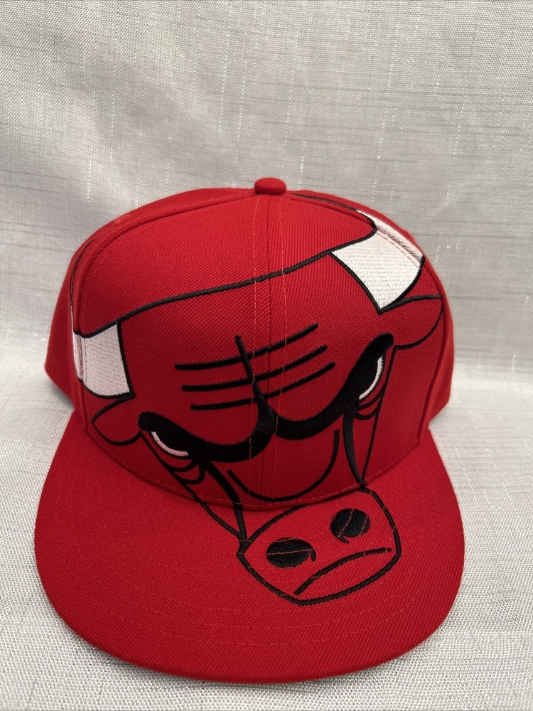 Mitchell & Ness Chicago Bulls Big Logo Team  Red Ground Adjustable Snapback Hat