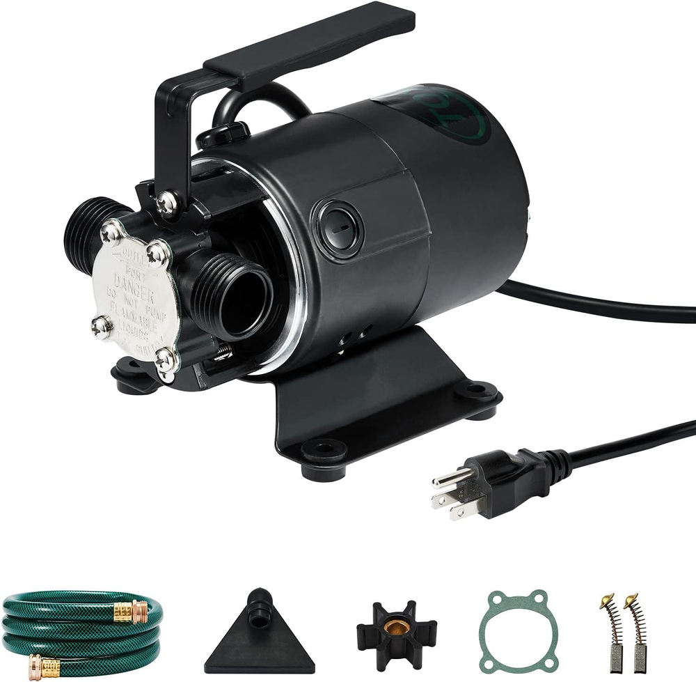 115V Water Transfer Pump 330GPH Self-Priming Pump, Portable Electric Utility Sum