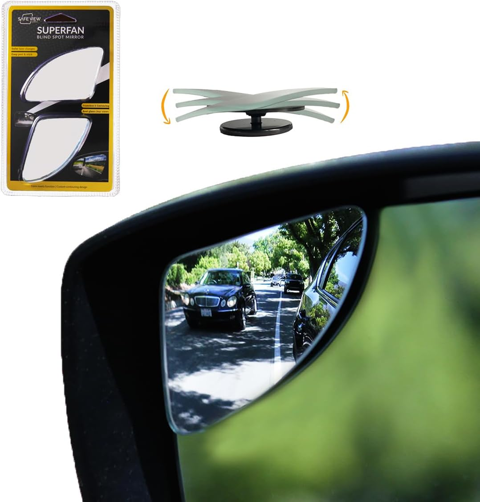 Blind Spot Mirrors for Cars - by  - Change Lanes W Confidence - Made from Real C