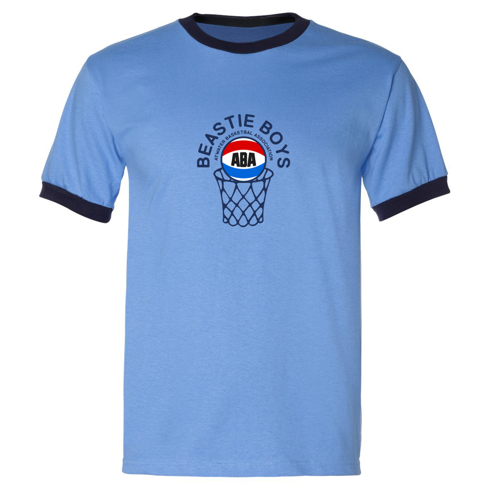 Beastie Boys ABA Atwater Basketball Modern Reprint Ringer Rap 90s T-Shirt S-3XL-image