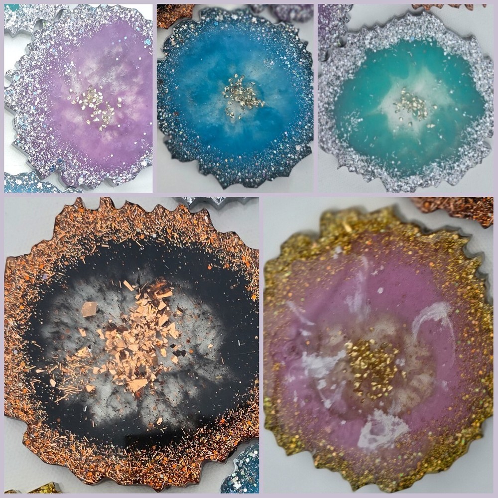 Resin Coaster Your Choice Of Colour Great Gift