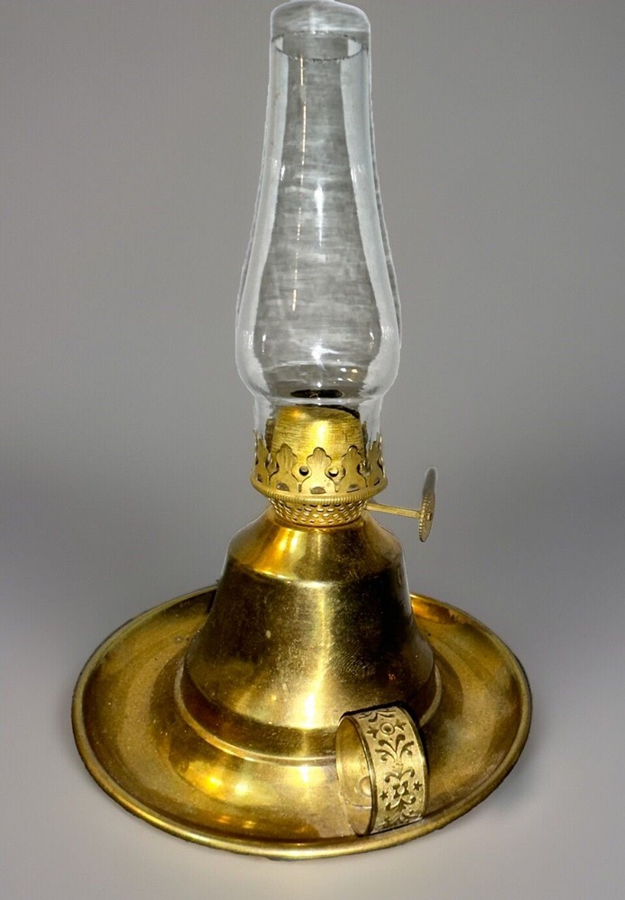 Miniature Brass Oil Kerosene Saucer Lamp COTTAGE Smith Bk 2 fig 124 Finger Loop