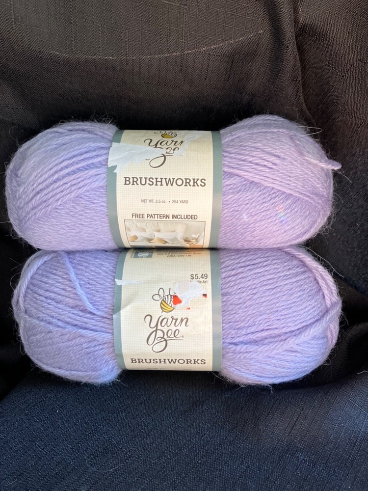 4 cucharas de hilo cepillos de abejas lila nebulosa-acrílico y alpaca-image