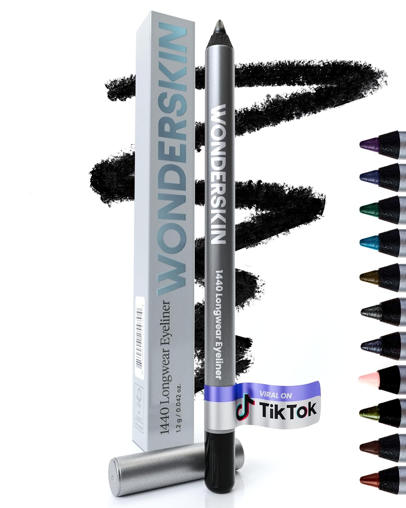 Wonderskin Eyeliner Pencil, 1440 Longwear Deep Black Eyeliner Pencil- Waterproof
