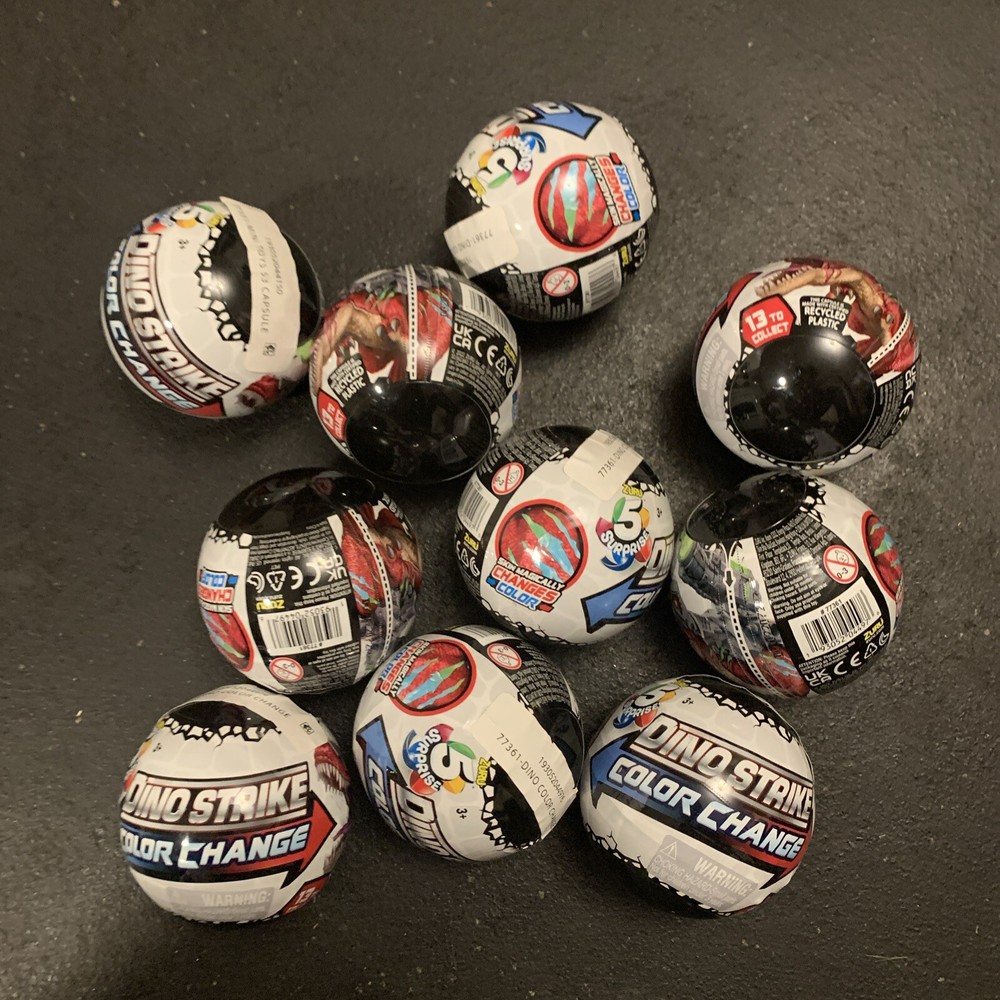 Lot Of 10 Zuru 5 Surprise: Dino Strike Color Change Ball