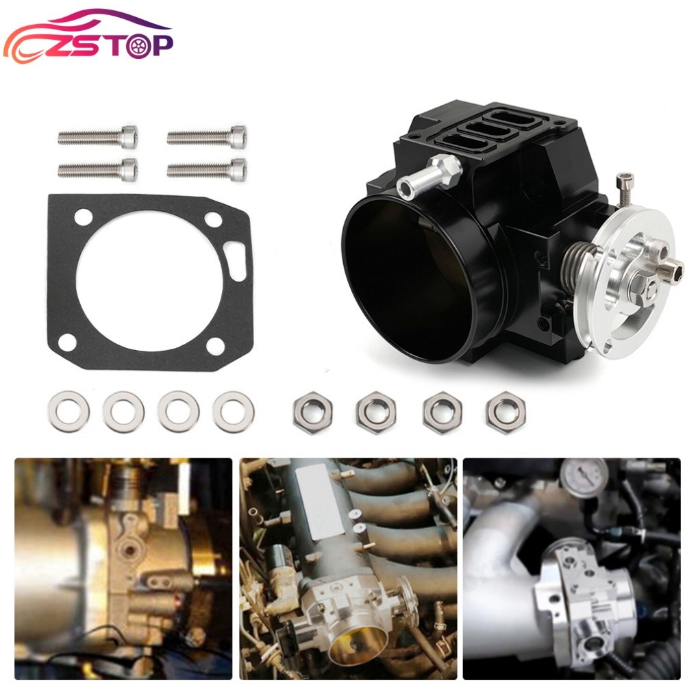 70mm Black Intake Manifold Throttle Body Plate for K20 K20A2 K-series
