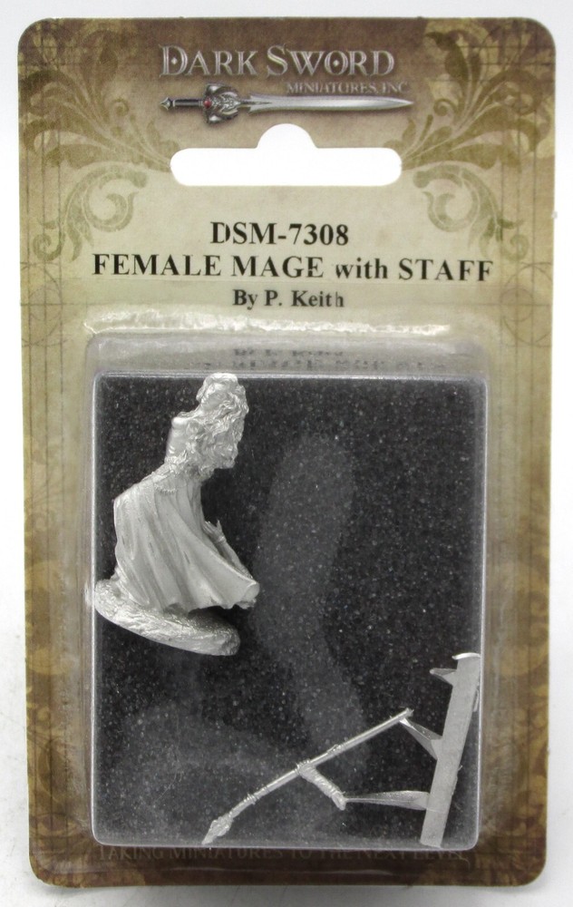 Dark Sword DSM-7308 Female Mage with Staff (Visions in Fantasy) Wizard Sorceress