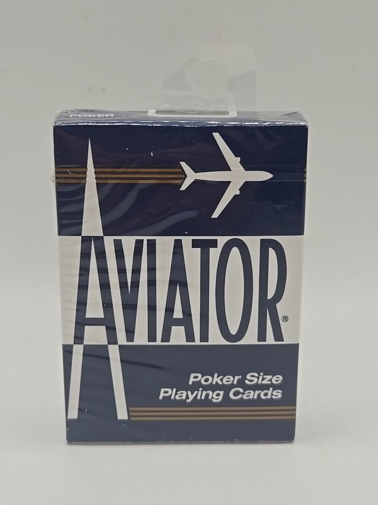 Aviator Cards Poker Size Playing Cards Aviator Poker 914 USA Blue New Sealed_AW