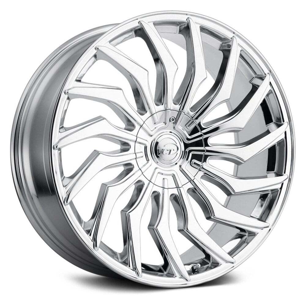 VCT Chopper Wheels 22x9 (15, 5x120.65, 73.1) Chrome Rims Set of 4