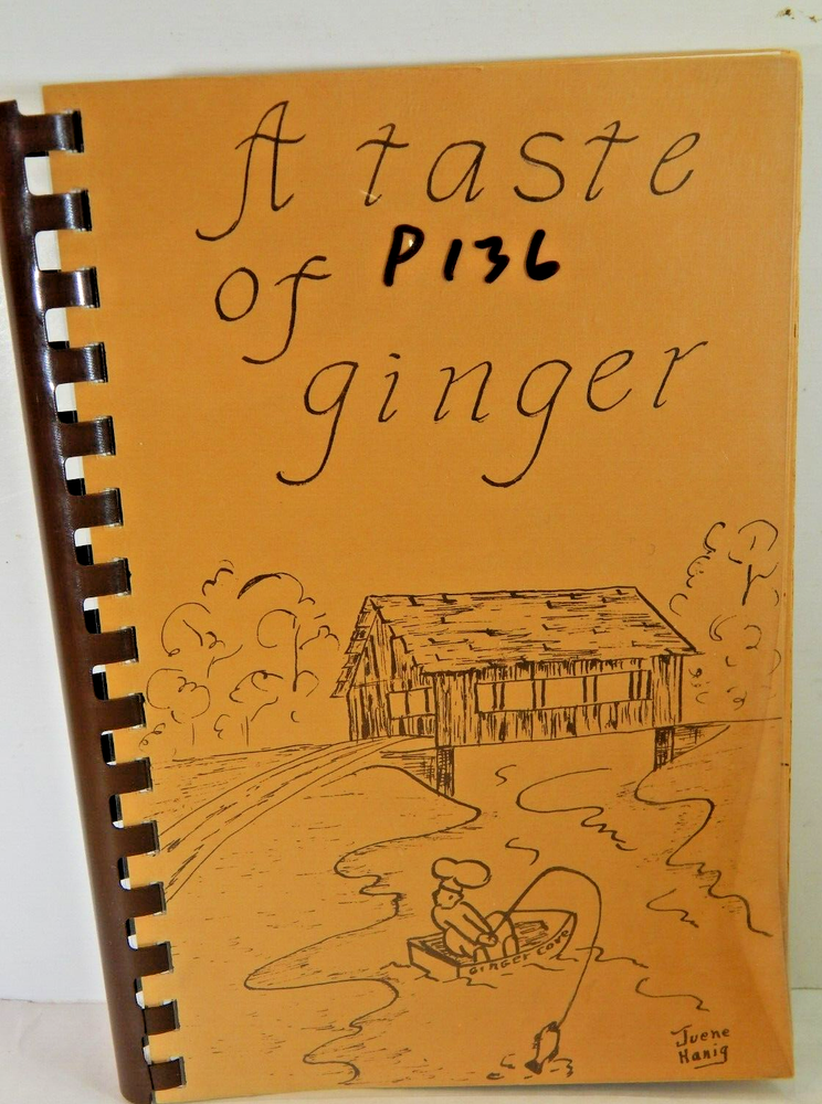 Vintage 1970s A Taste of Ginger Cookbook from Omaha Nebraska Ginger Baseball Field-image