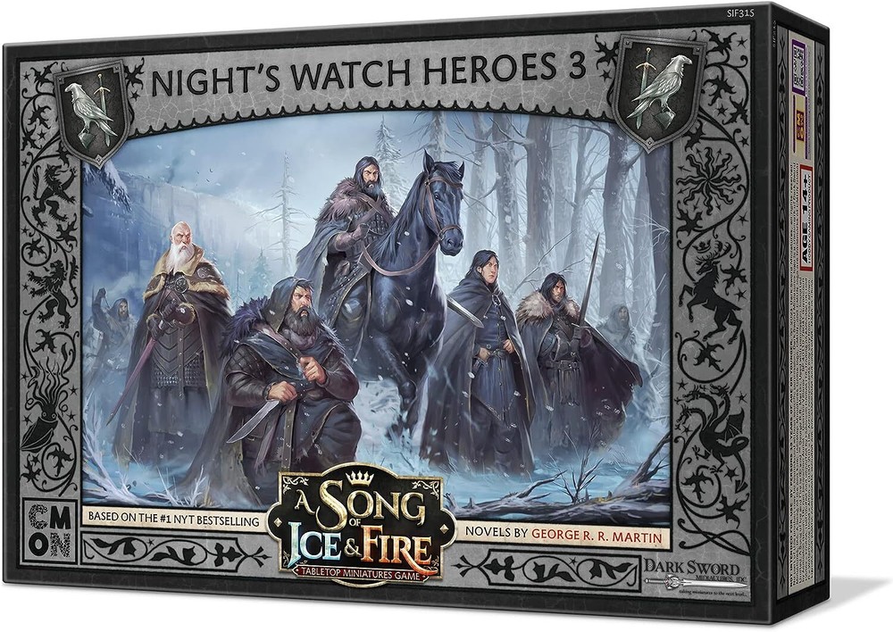 A Song of Ice and Fire Tabletop Miniatures Game Nights Watch Heroes III Box Set-image