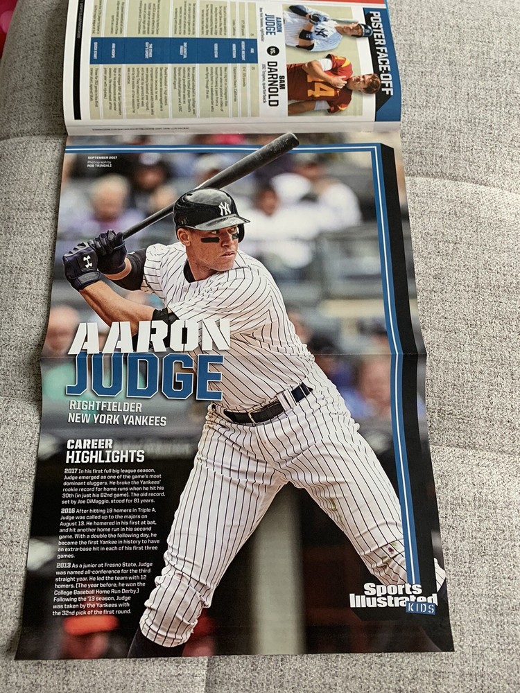 Aaron Judge 2017 SI Kids Rookie Poster Rare Yankees Sam Darnold RC-image