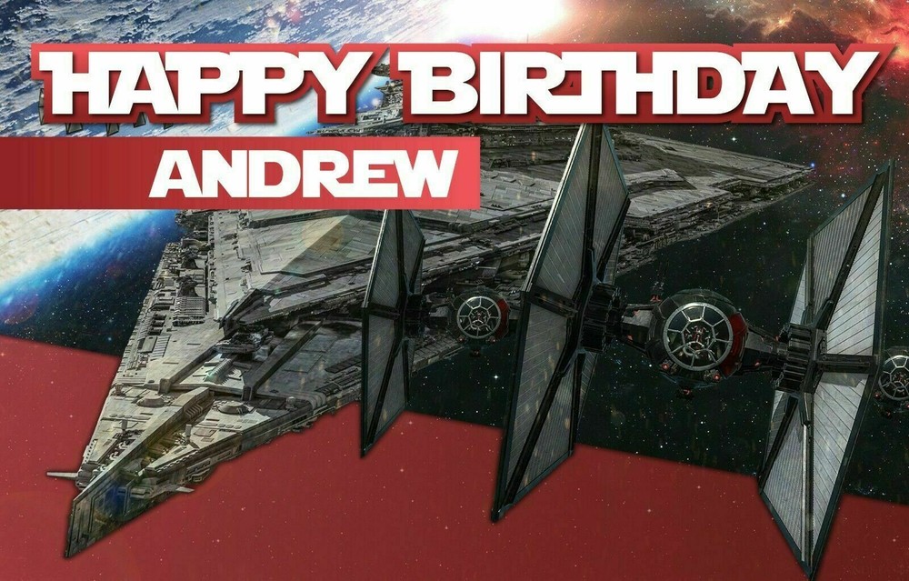 Star Wars Custom Happy Birthday Banner Personalized Poster Movie M1490