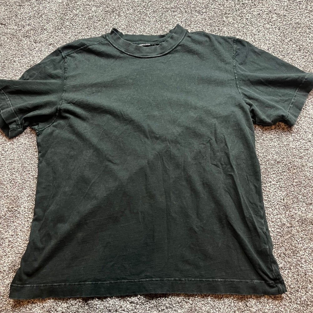 Abercrombie Fitch Mens Soft Essential Vintage Fit T Shirt Dark Green Size M-image