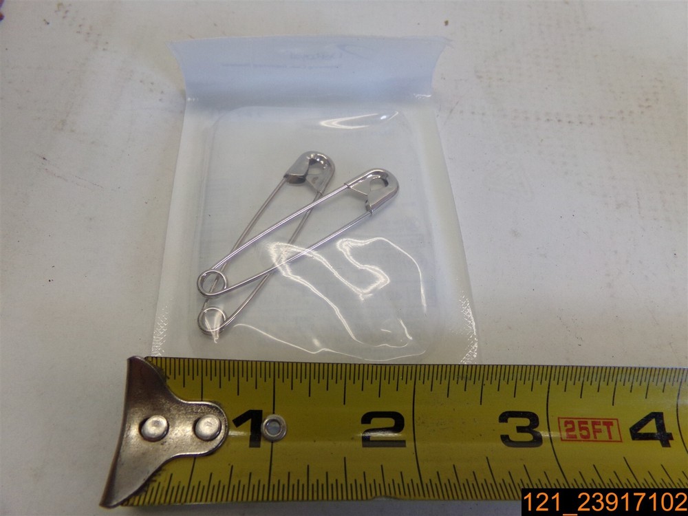 95-Pair DeRoyal Sterile Safety Pins Large 2 Inch Model 30-092