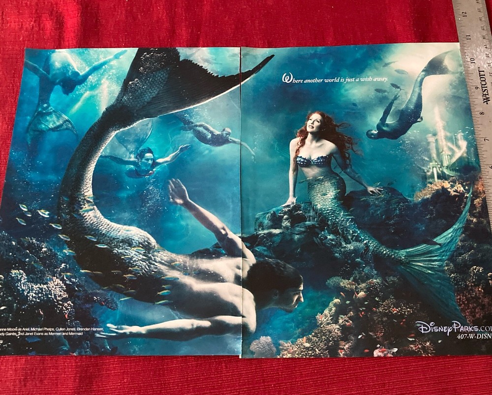 Julianne Moore Disney Parks Ariel Print Ad - Perfect for Framing