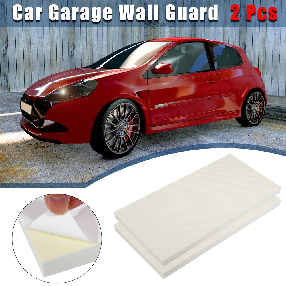 400x200x20mm 2pcs Car Garage Wall Guard Door Bumper Protector EVA Foam White