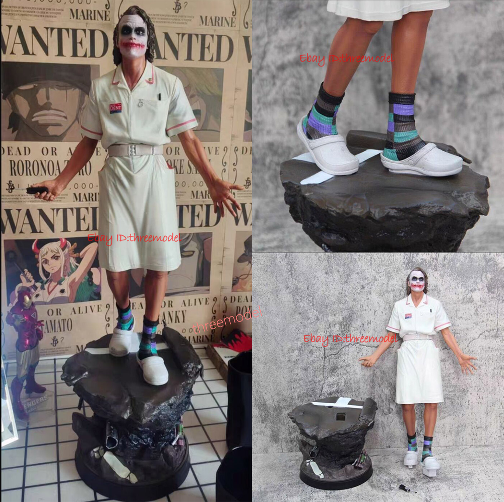 Dark Knight Joker Nurse Suit Film Scene Collectible Model GK Statue Figure STOCK