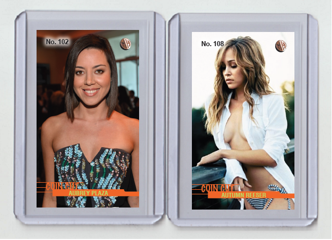Autumn Reeser rare MH Coin Cut #'d x/3 Tobacco card no. 108
