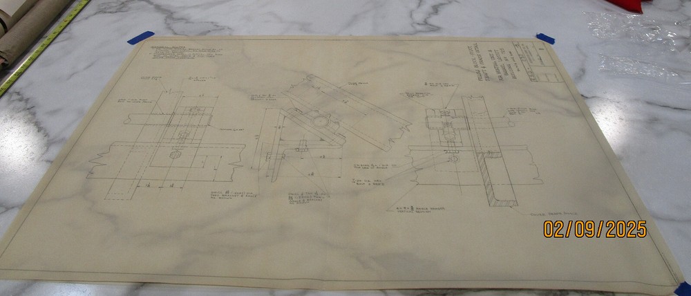 REMINGTON ARMS UMC BRIDGEPORT CT AIR HEATING PILLOW BLOCK BLUEPRINT BARRE22 X 34