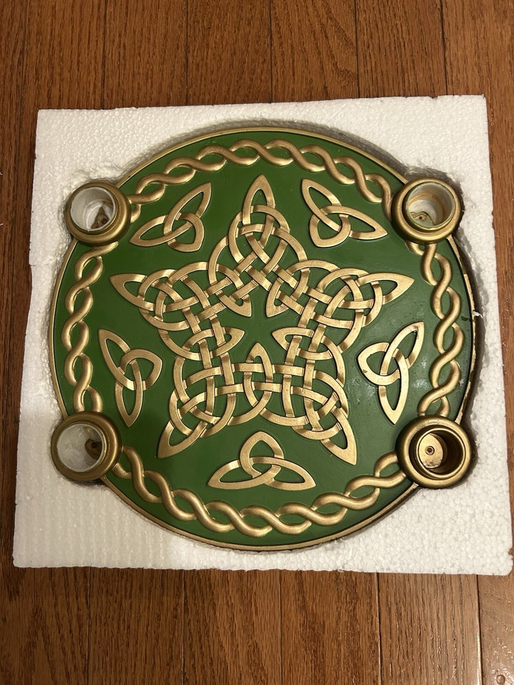 Rare Abbey Press Celtic Star Advent Wreath 56927M In Box-image