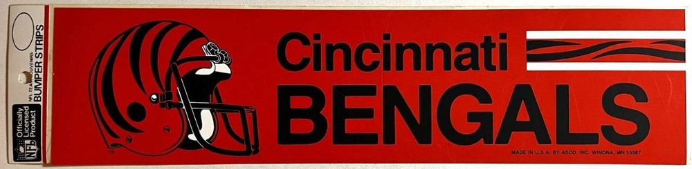 CINCINNATI BENGALS ~ Vintage Bumper Sticker