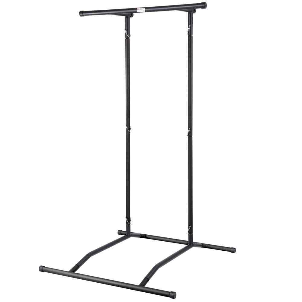 Power Tower Dip Station 2-Level Height Adjustable Pull Up Bar Stand Strength Tra
