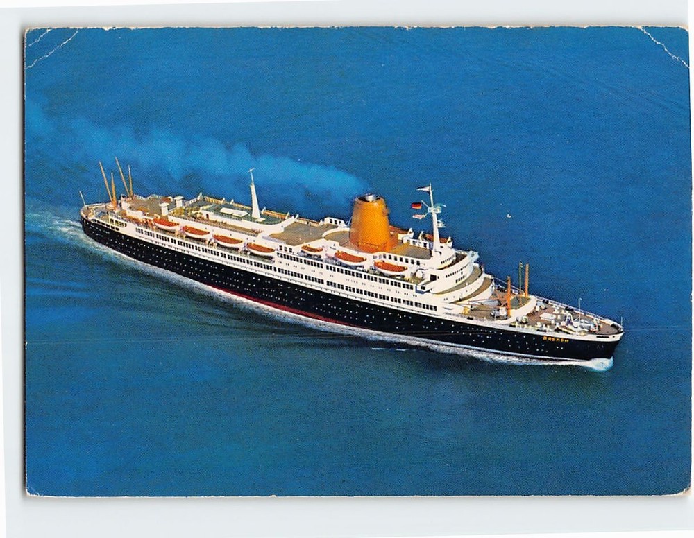 Vintage TS Bremen Postcard by Hapag-Lloyd AG Passenger Service