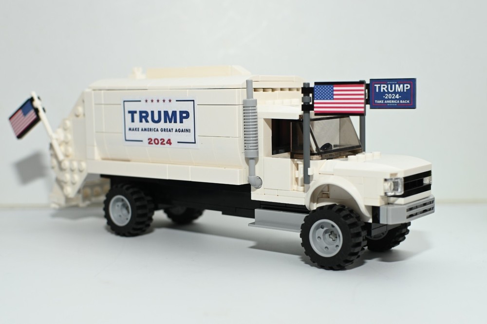 Trump Garbage Truck Trash Custom Model compatible and Built with LEGO® Bricks