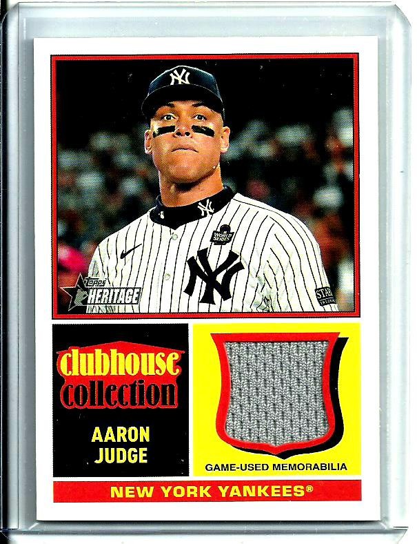 Aaron Judge 2025 Topps Heritage Clubhouse Collection Gray Relic CCR-AJ Yankees-image