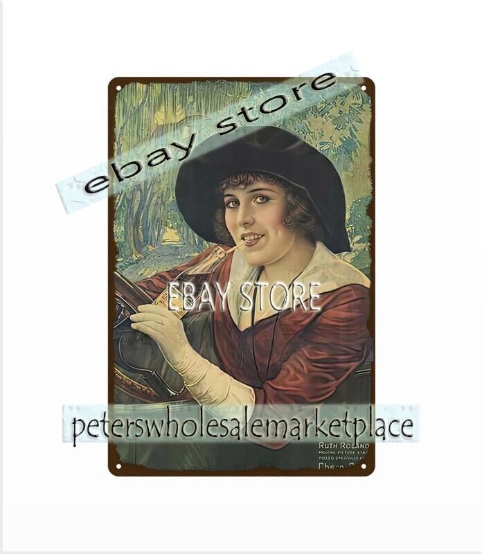 Rustic kitchen decor Chero Cola 1918 vintage metal tin sign