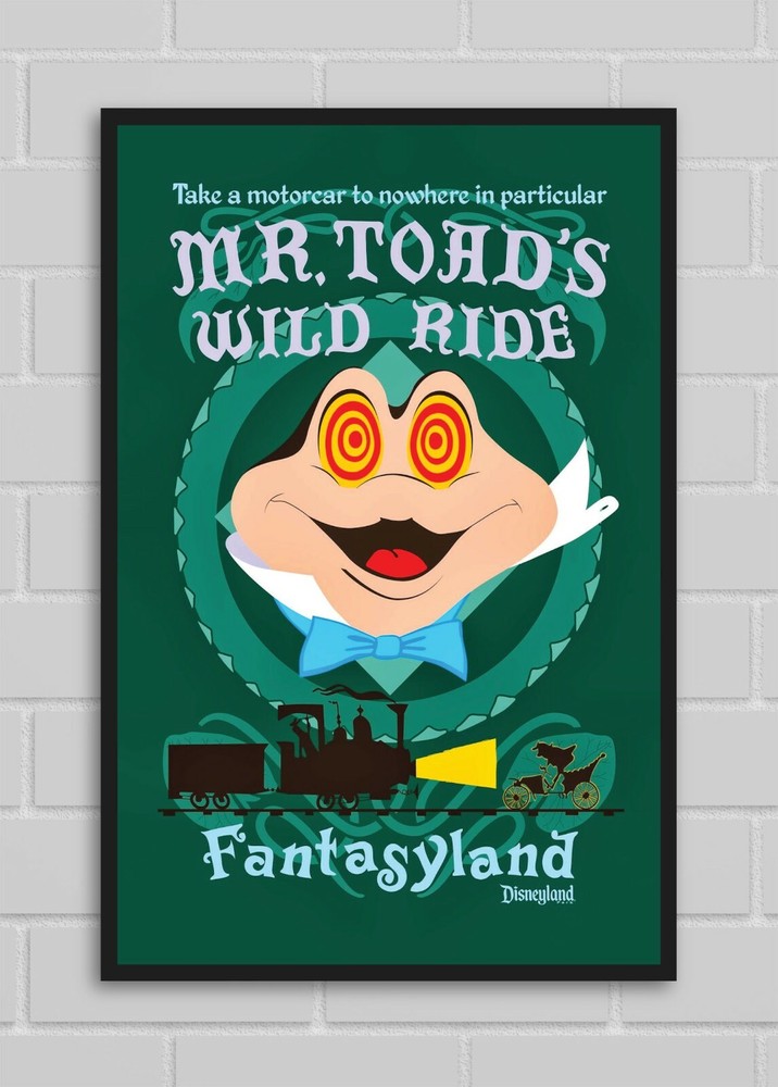Mr Toad's Wild Ride Disneyland Poster Print 13x19 Satin Finish Art