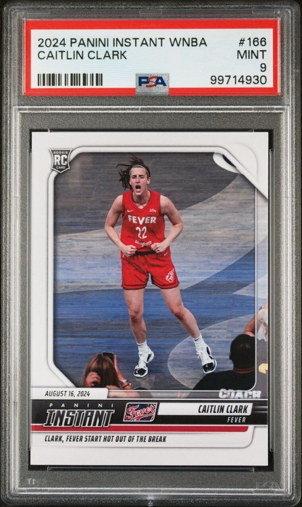 2024 Panini Instant Caitlin Clark WNBA Indiana Fever RC PSA 9 #166
