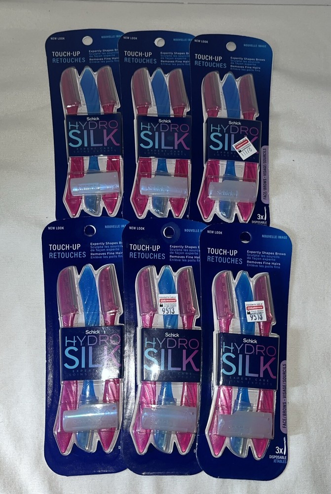 NEW (Lot of 6) SCHICK Hydro Silk TouchUp Dermaplaning Tool (18 Total) FREE SHIP!