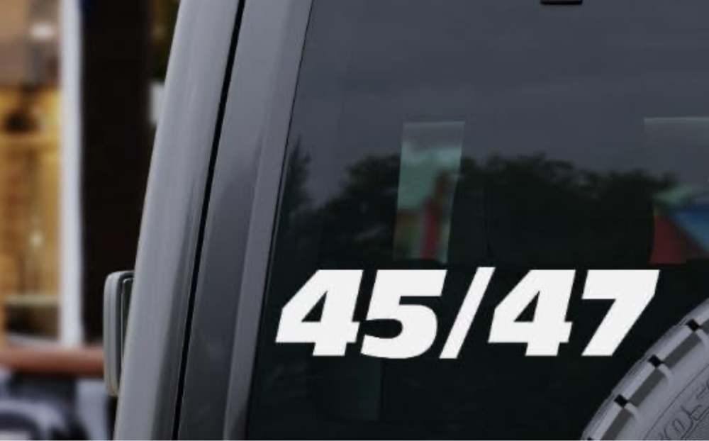 Trump 45 47 President Truck Car  Vinyl Die Cut Car Decal Sticker - FREE SHIP -