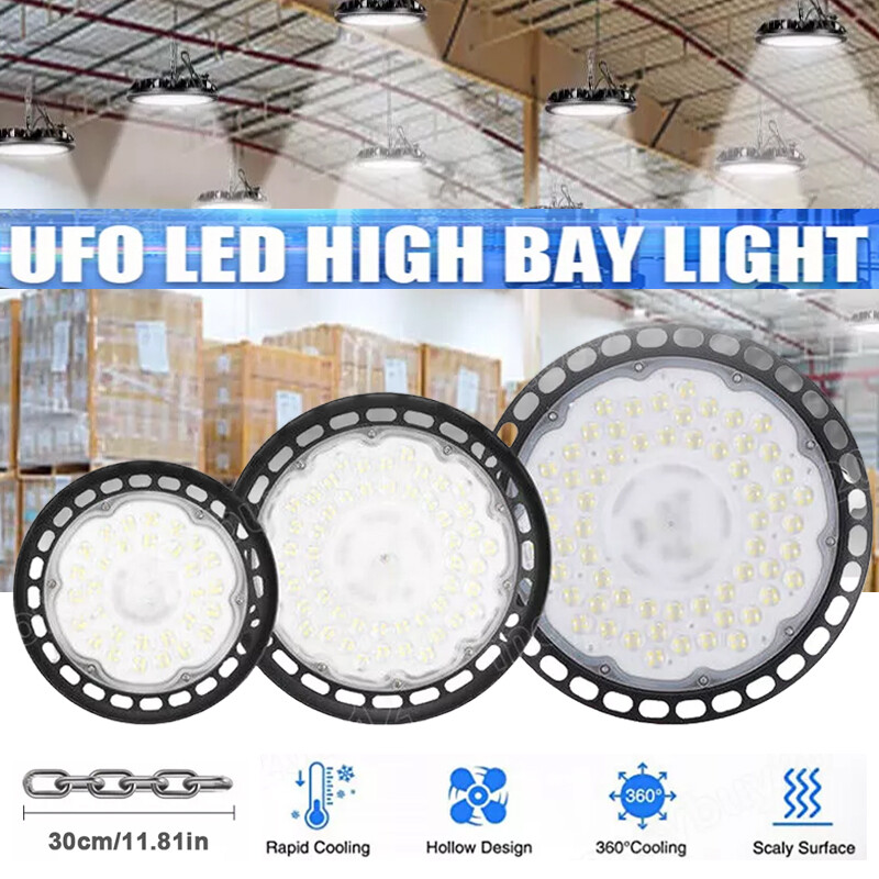 100W 150W 200W UFO LED High Bay Light Shop Lights Commercial Factory Warehouse