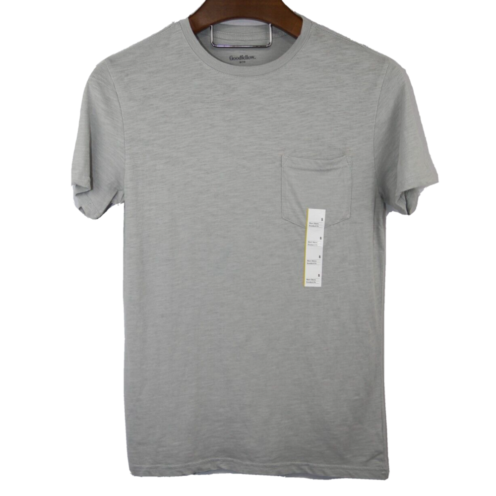 Men's Gray Standard Fit Small Short Sleeve Pocket Tee by Goodfellow & Co
