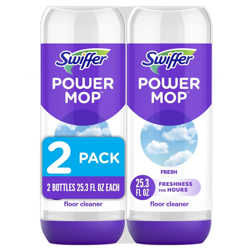 Swiffer Power Mop Refill, Laminate, Wood, Floor Cleaner, Fresh, 50.6 oz