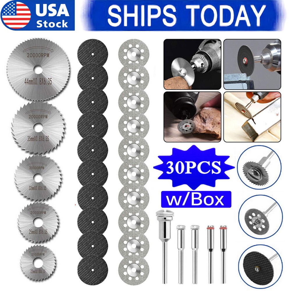 2024 NEW 30Pcs Cutting Wheel Set Drill for Dremel Rotary Tool Accessories