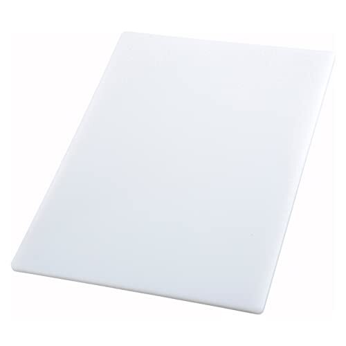 tCutting Board 12 by 18 1/2 Inch White Polyethylene Plastic Dishwasher Safe