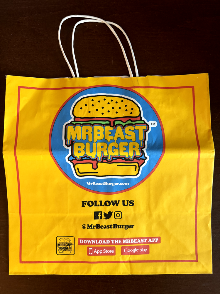 MrBeast Burger bag - rare