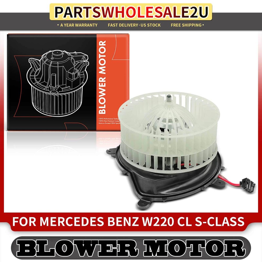 Mercedes W220 CL500 S600 AC Blower Motor M4129 2000-2006