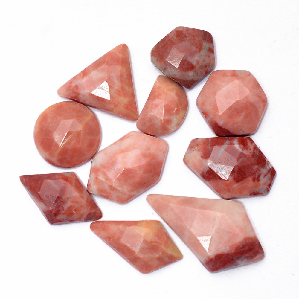 Untreated Natural Red Jasper Rose Cut Loose Gemstones 11mm-21mm High Quality