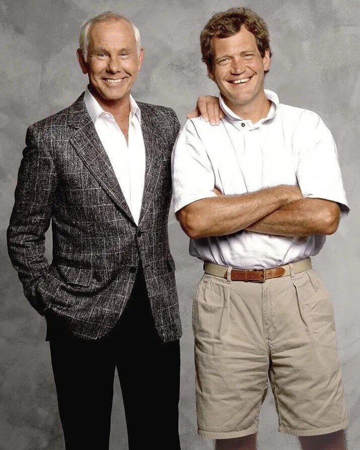 David Letterman Late Night Television Host Johnny Carson 8x10 PHOTO PRINT