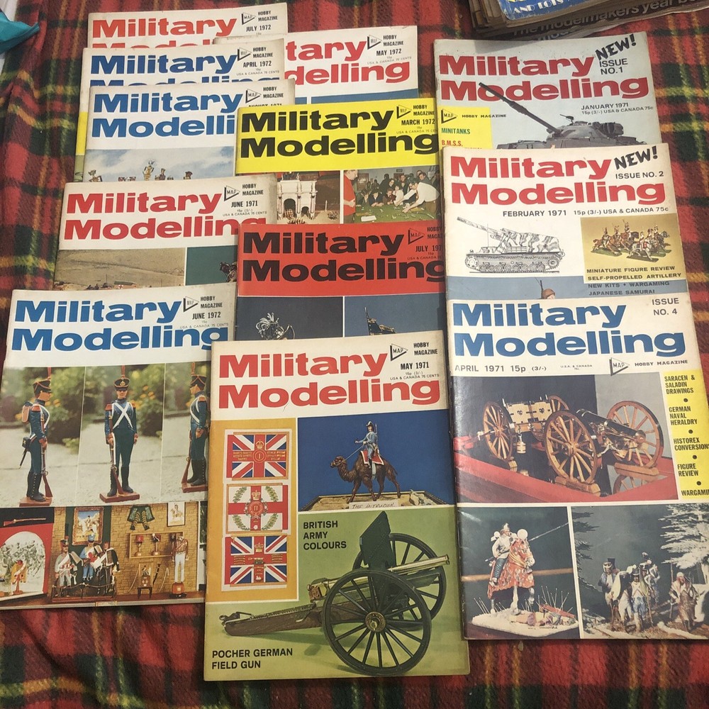 Vintage 📕 Military Modelling Magazine - 1971/72 Includes Issues No. 1 + 2