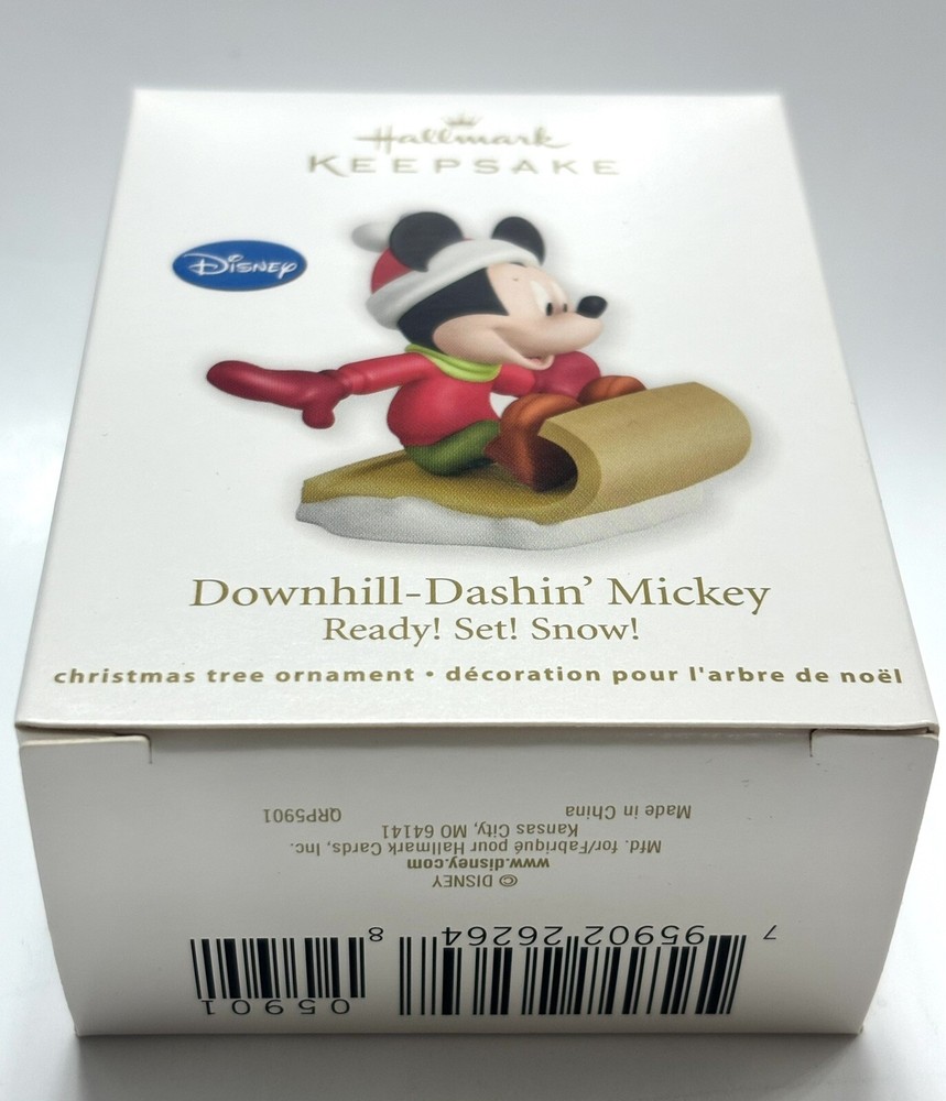 *NEVER OPENED* - 2012 Hallmark Ornament - DOWNHILL-DASHIN' MICKEY - Disney