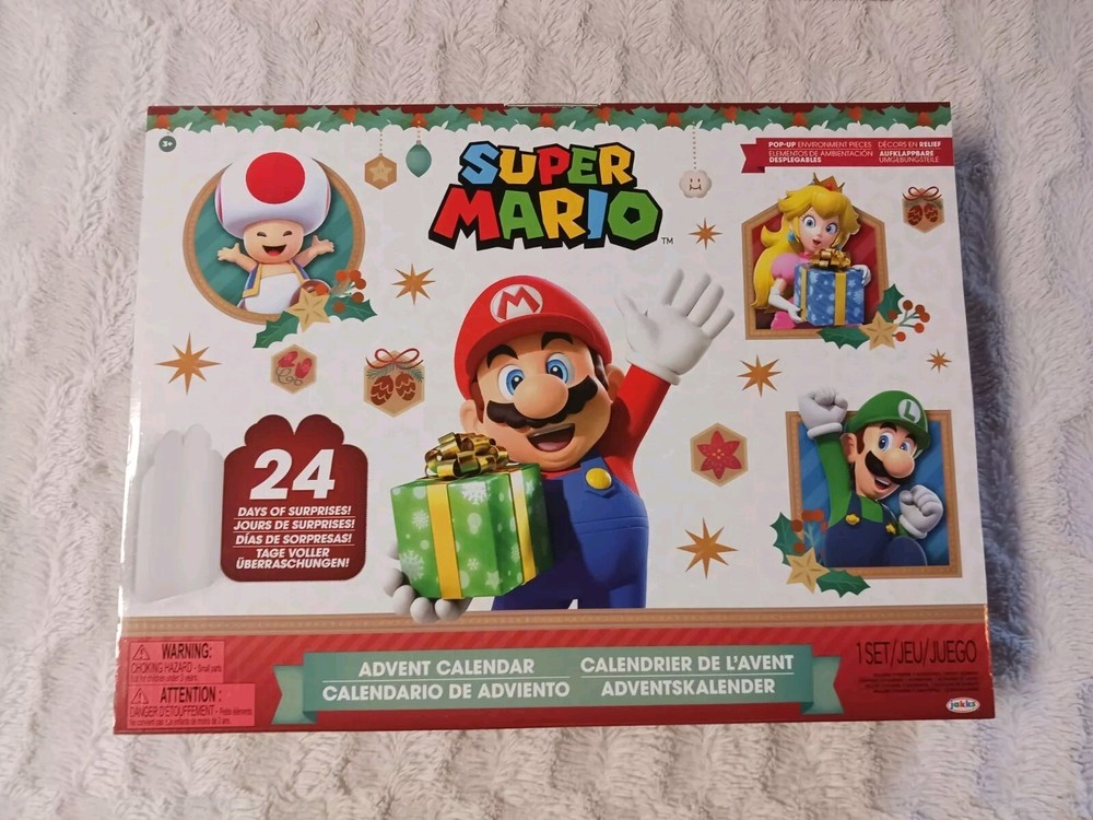 2021 Jakks Pacific Super Mario Advent Calendar 24 Days 13 Figures 11 Accessories
