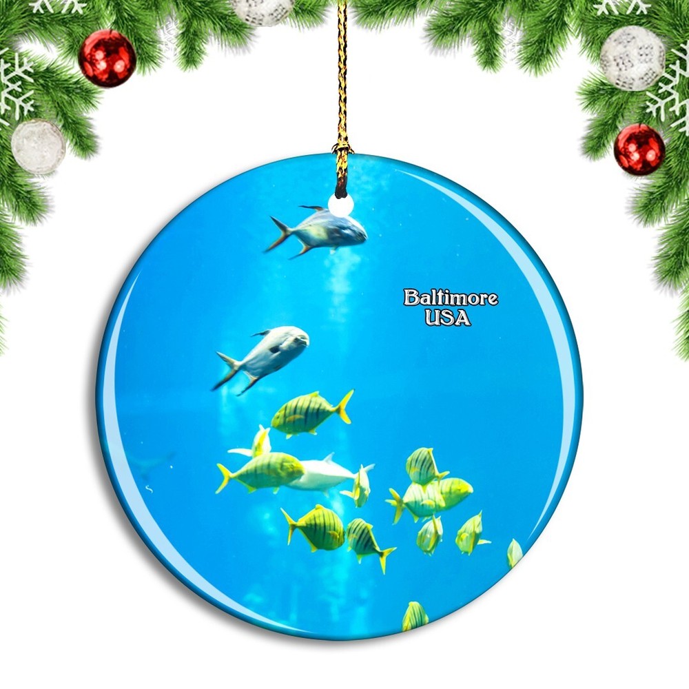 Baltimore USA Aquarium Christmas Ornament Travel Souvenir