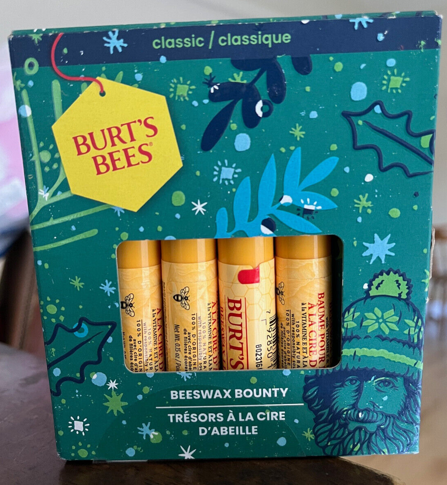 Burt's Bees Classic Lip Balm 4-Pack with Beeswax for Hydration-image