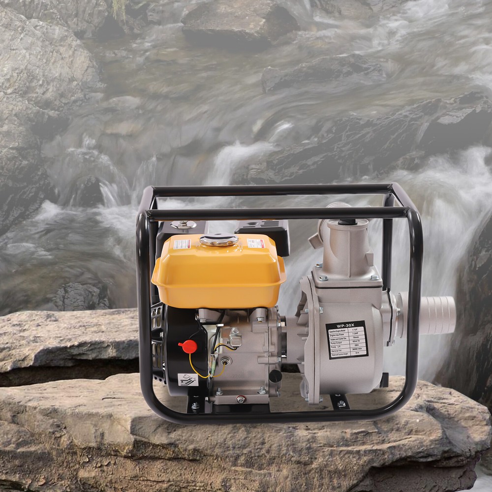 Gasoline Water Pump Semi-Trash Agricultural Irrigation Pump 7.5HP 210CC 4-Stroke